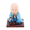 Manbang Korea Small Monk Nohohon Dongjeong Solar Doll Solar Buddha's Birthday Gift, Blue, 1 Piece,Korean Car Acc