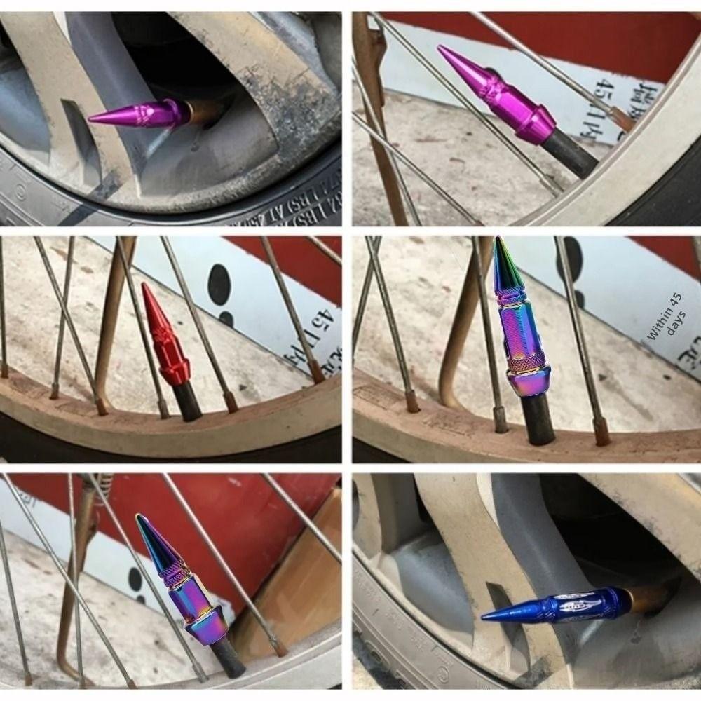 4pcs Leak Proof Dust Proof Anodized Tire Valve Caps for Car SUV Truck