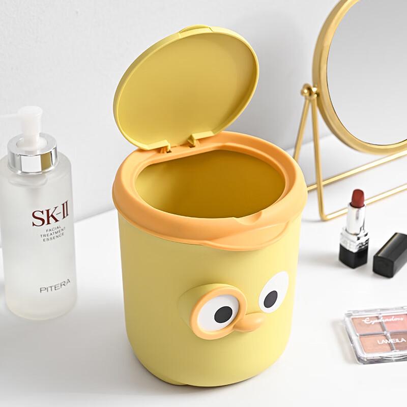 Cute Mini Desktop Trash Can with Lid