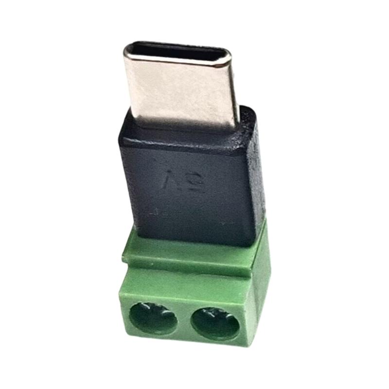 Universal Type C to 2 Pin 5V Solderless Connector Charging Adapter Head for Mobile Devices and Small Appliances