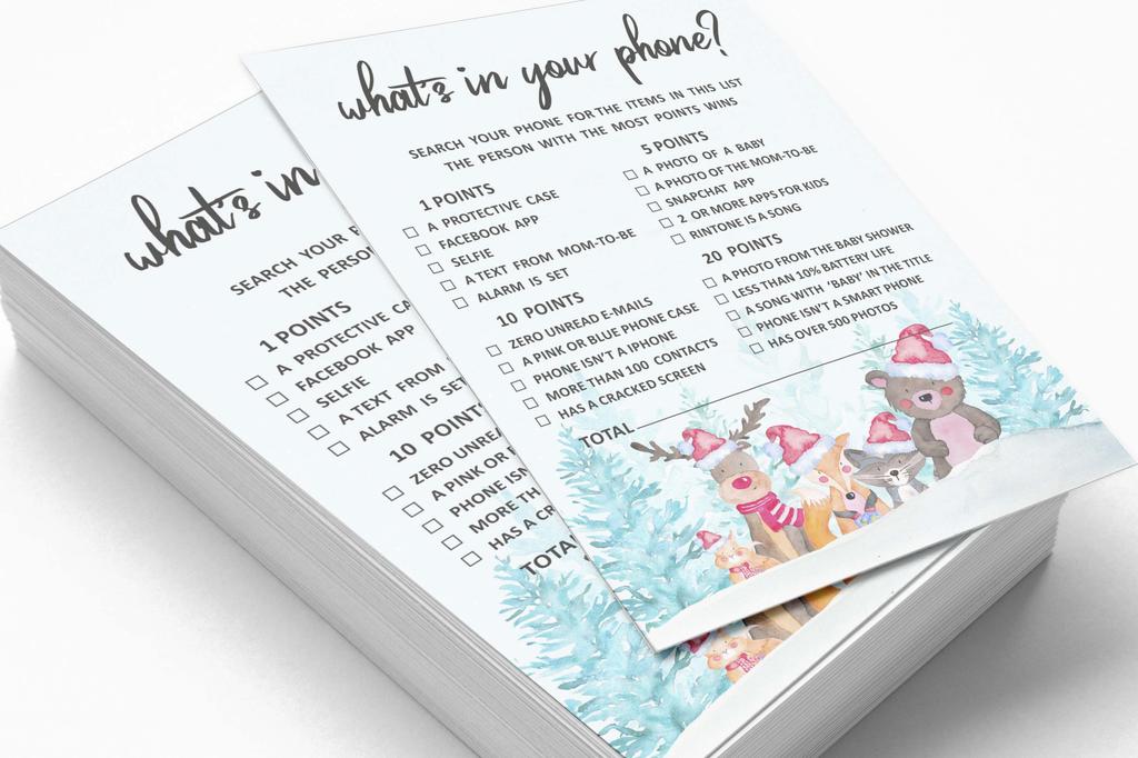 Inkdotpot 50 BabyA AlphabetA ABCA GameA Winter Jungle Theme Baby Shower Game Gender Neutral Party