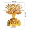 D2 Led Colorful Lotus Lantern Buddhist Lamp Buddha Light Buddhist Appliances Night Light Table Bedside Lamp Room Decoration LED