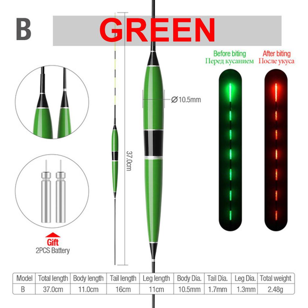 Умный светодиодный светильник для рыбалки, светящийся поплавок для укуса рыбы, автоматически напоминает электрический рыболовный буй с батарейками