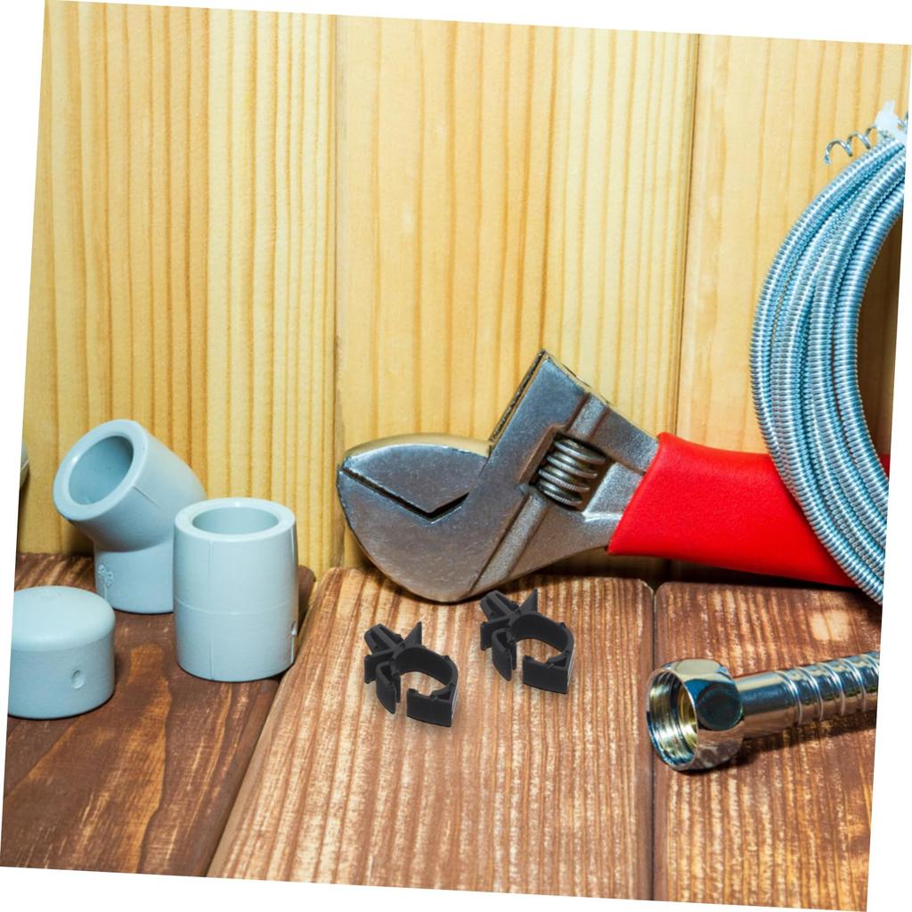 LOORGVEL 50pcs Car Wire Harness Securing Card Fastening Fastener Retainer Wire Cord Holder Clip Appliance Cord Organizer Conduit Black Plastic