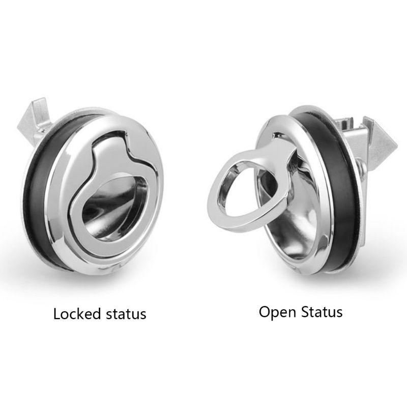 1 Set Stainless Steel Pull Hatch Latch Cabinet Drawer Metal Doorknob Car RV Boat Toilet Door Hardware Handle