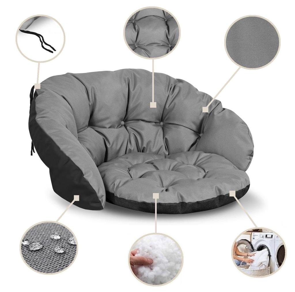 Садовый набор 2x122x40 см + 190x40 см для стула, дивана, качели, мебели из ротанга, водонепроницаемого серого цвета