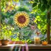 Laser Colorful Sunflower Butterfly Home Beautification and Decoration Glass Static Window Stickers