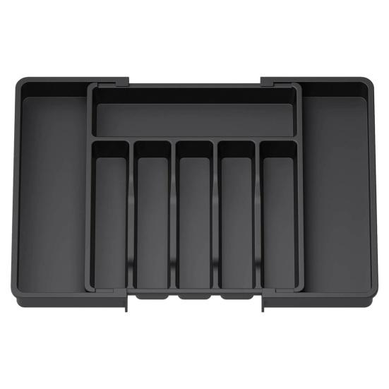 Expandable Utensil Tray Thickened 8 Compartments Easy Sorting Adjustable Width Countertop Organization Tray