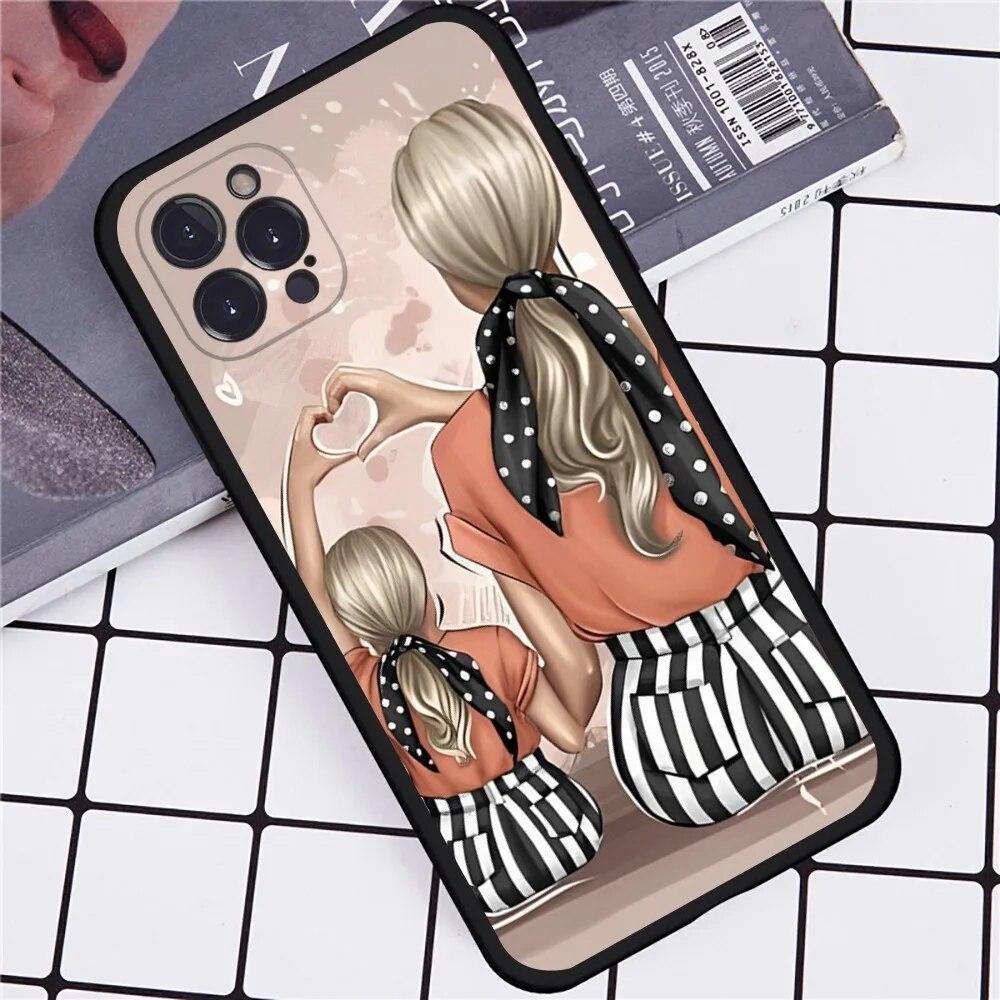 Чехол для телефона «Мама, девочка, сын» для iPhone Samsung Galaxy Redmi Xiaomi Oppo OnePlus Note SA 7 8 9 10 11 12 13 14 20 21 22 23 53 54 Pro Max Plus Ultra