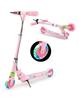 With Handle Tenboom Kickboard Kick Scooter for Children with LED Tire Integrated Excellent Pink [Equipped Brake] Stand, Handle, Stability,