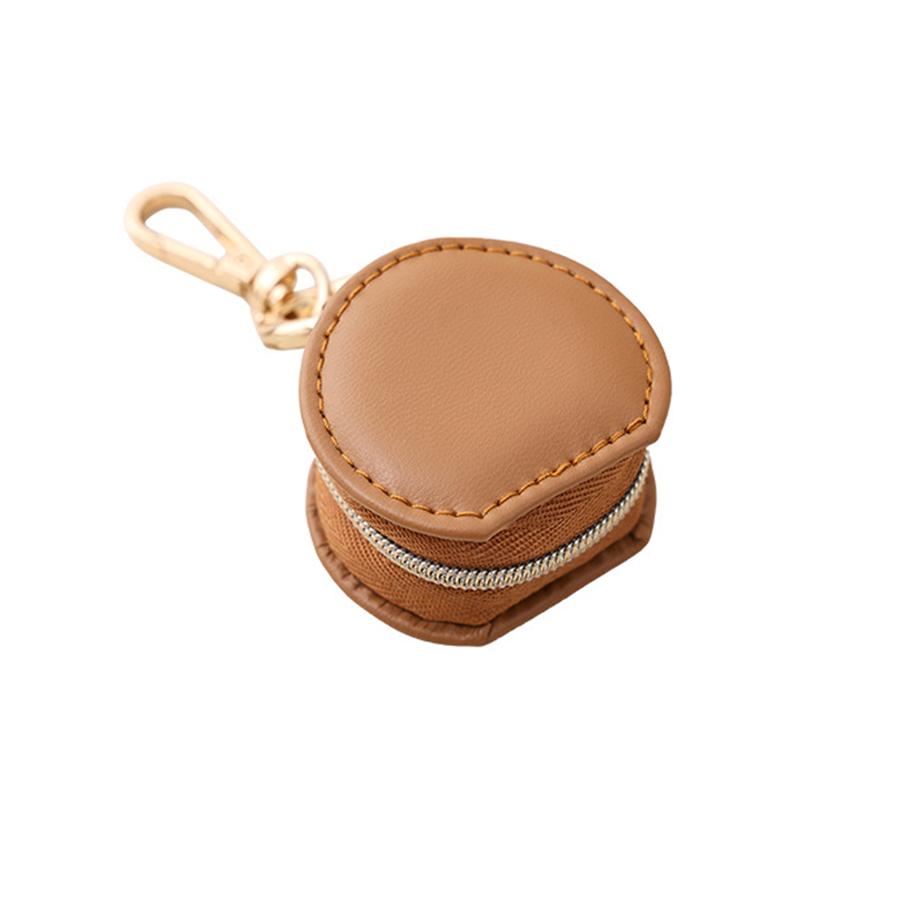 1pc Mini Jewelry Box Portable Travel Bag Pendant Earring Ring Jewelry Storage Box Circle Leather Hand-held Bag Jewelry Organizer