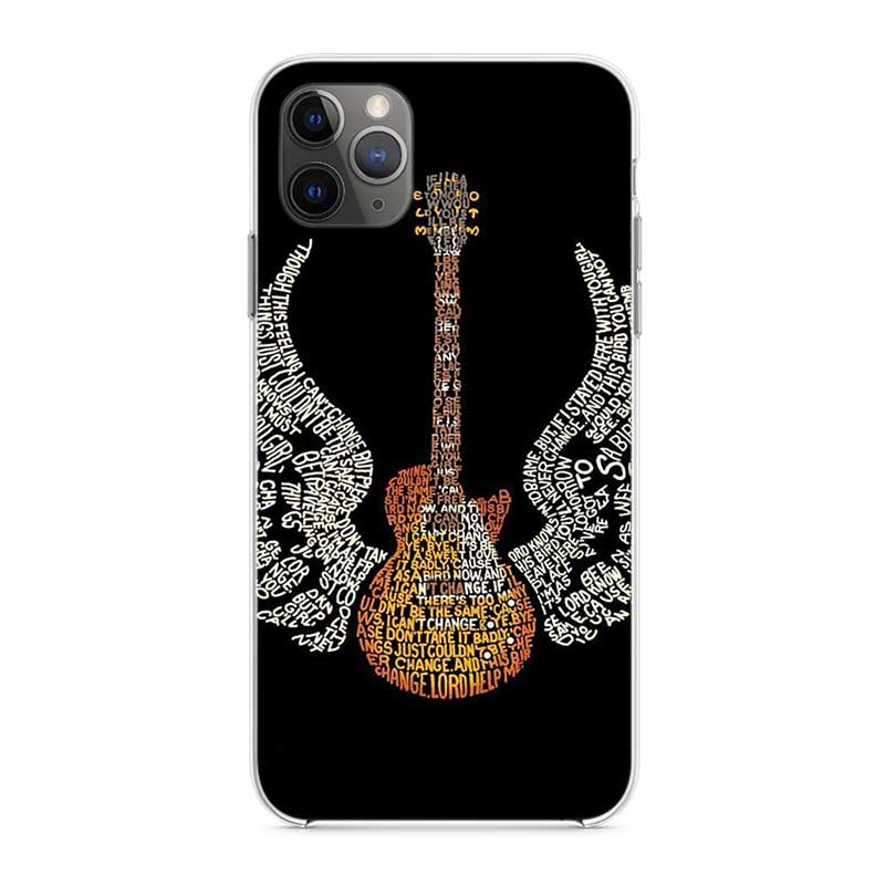 Гитара Музыка Мягкие чехлы для мобильных телефонов для IPhone X XS MAX SE 2020 XR 11 11Pro 12 Mini Shell 8 7 6 6S Plus Прозрачный чехол из ТПУ