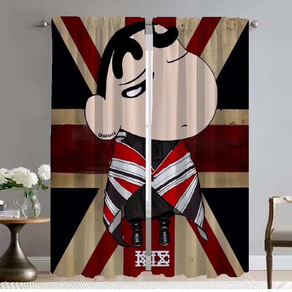 Крейн-Шин-чан Домашний интерьер Шторы для комнаты Блэкаут-штора для комнаты 2 панели Жалюзи Украшение на Хэллоуин Перегородка Ребенок