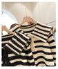 Women's 2024 Hot Style Thickened Striped Sweater with Navy Collar - Lazy Niche Design for Autumn and Winter