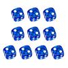 Rounded Corner Six Sided Dices Bulk Pack of 10 Assorted Color 16mm D6 Acrylic Dices Cubes with Number Dots for Kids Use