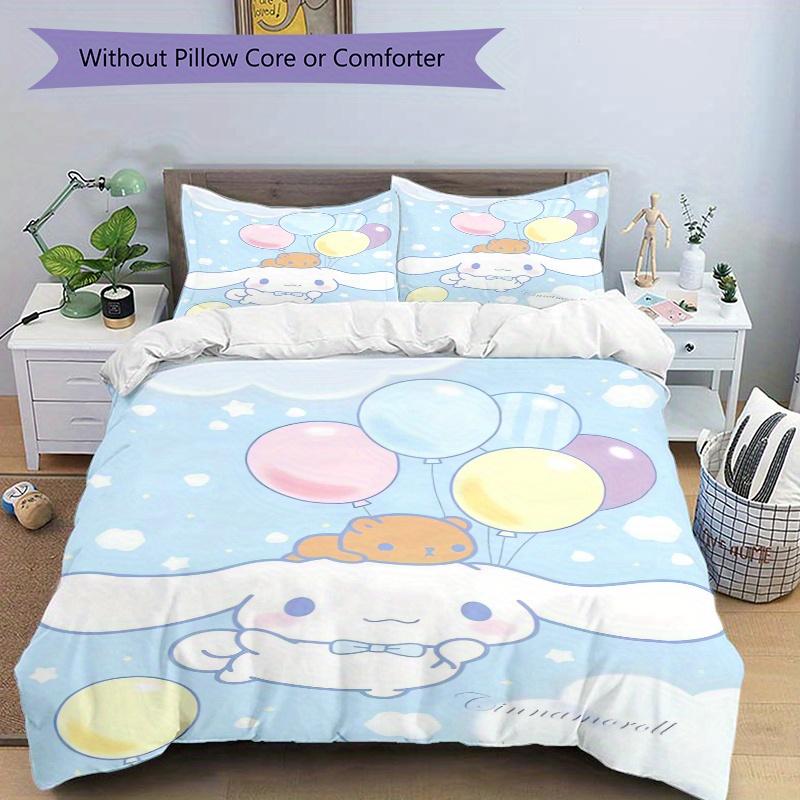 3 шт. Набор чехлов для подушек с принтом Cinnamoroll, ультрамягкий, дышащий и удобный комплект постельного белья со стильным дизайном для спальни и гостевой комнаты