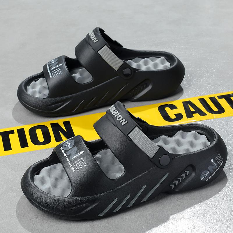 Summer New Men's Massage Slippers Outdoor Sandals Beach Comfortable Soft Slides Indoor Casual Shoes Men Sandals Big Size 47 48