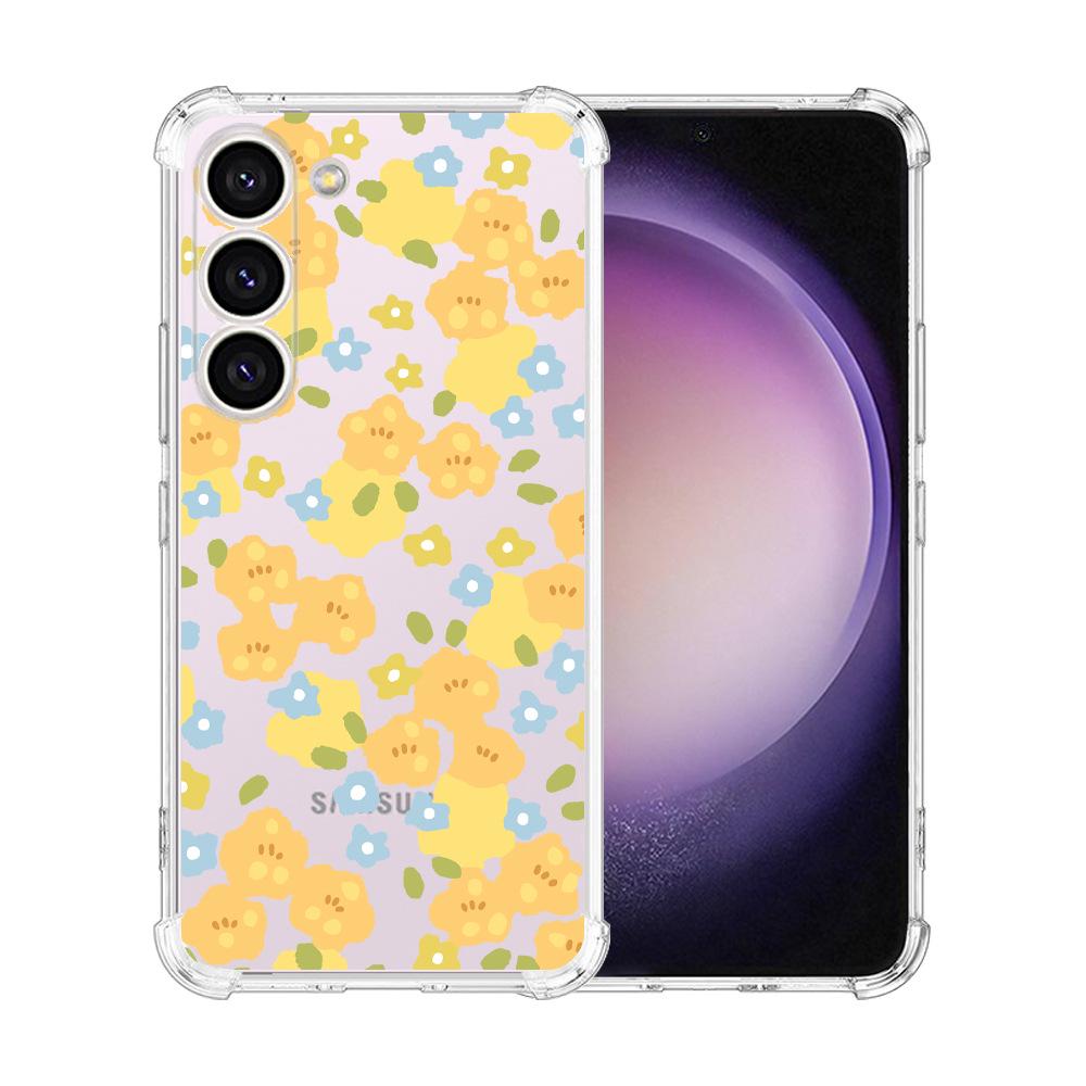 Чехол для Samsung Galaxy S24 Ultra Подушка безопасности ТПУ Расписной Бабочки Цветы - Идеальная посадка