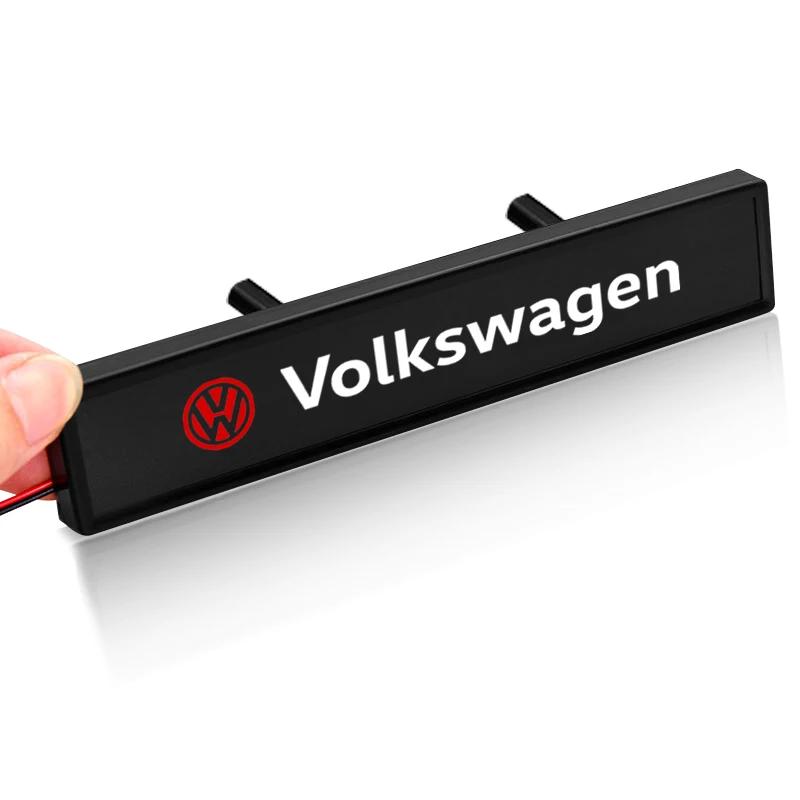 Car Decorative Light LED Front Hood Grille Emblem Badge Decor For VW Polo Passat B5 B6 B7 T4 T5 Golf 4 5 6 Tiguan Jetta GolKD6