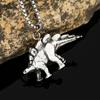 Titanium Steel Dinosaur Pendant Men's Domineering Personality Stainless Steel Necklace Sweater Chain Jewelry