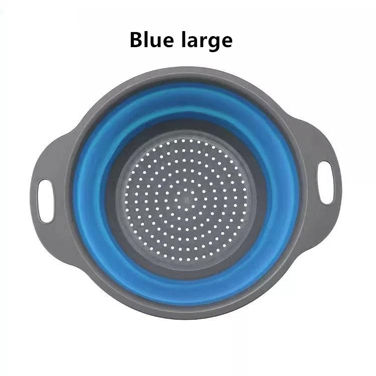 Складная раковина для очистки овощей и фруктов, дренажная корзина, силиконовый складной дуршлаг, складная сушилка для мытья, кухонные инструменты для хранения