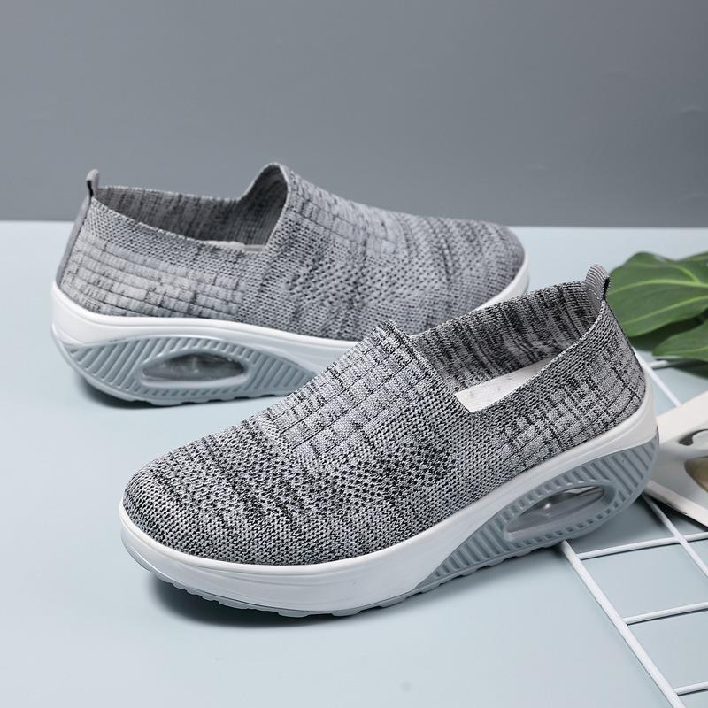 Женская прогулочная обувь, нескользящая ортопедическая обувь на воздушной подушке, женские сабо на платформе, дышащие женские кроссовки на танкетке