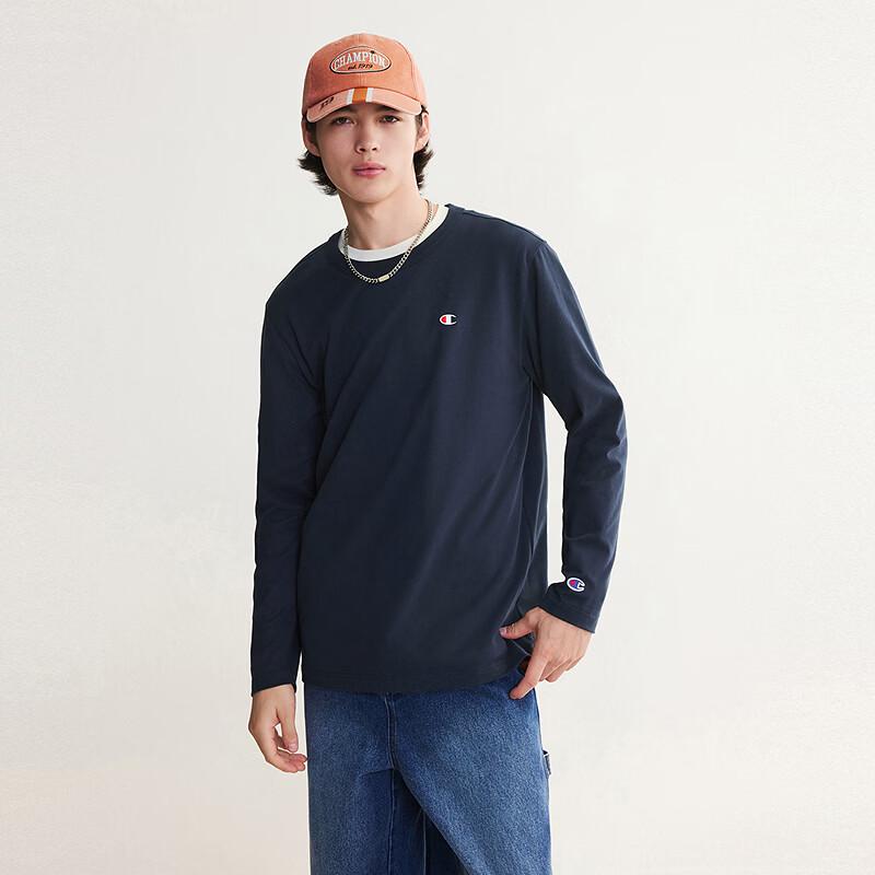 Champion Unisex Long-Sleeve Cotton Crewneck T-Shirt