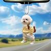 Dog Shaped Pendant Car Hanging Decoration Realistic Looking Easy To Hang Acrylic Christmas Decoration Auto Rearview Mirror Ornament