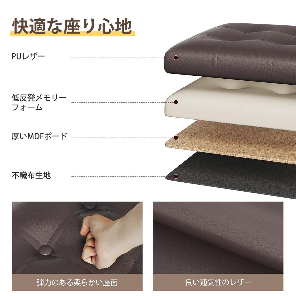 YOUDENOVA Складной пуф для хранения с пеной памяти, стремянка для гостиной и пуф с грузоподъемностью 160 кг, подушка, подставка для ног, комнаты, прихожие,