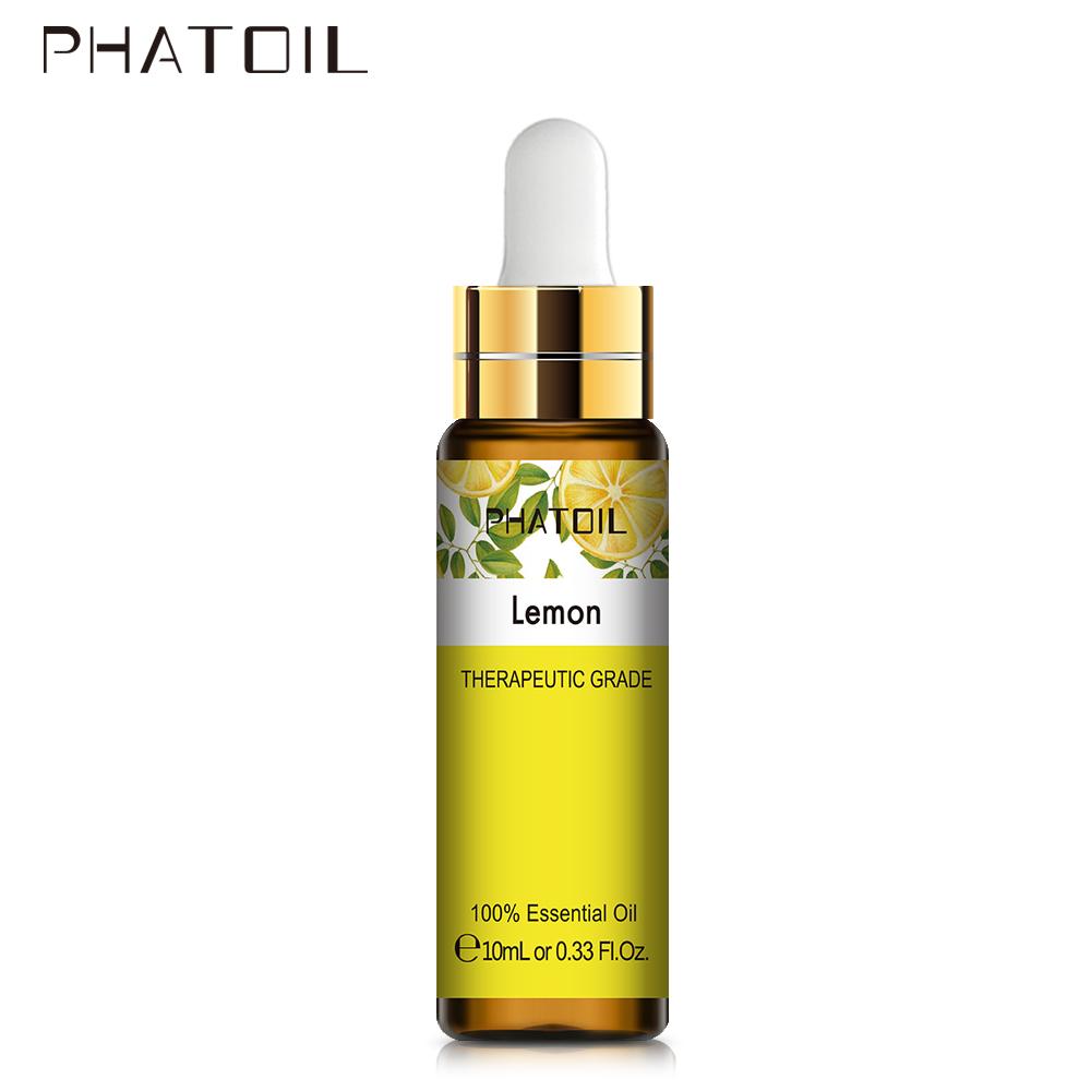 PHATOIL 5 мл/10 мл/15 мл/30 мл/100 мл Эфирные масла лимона для ароматерапии Диффузор Уход за волосами и кожей Ароматические масла для мыла Свечи Изготовление бомб для ванны