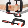 2pcs 2in/3In Woodworking C-Clamp G Clamps Jaw For Woodworking Heavy-Duty Plastic Rubber Workbench Quick Fixed Clip Hand Tools