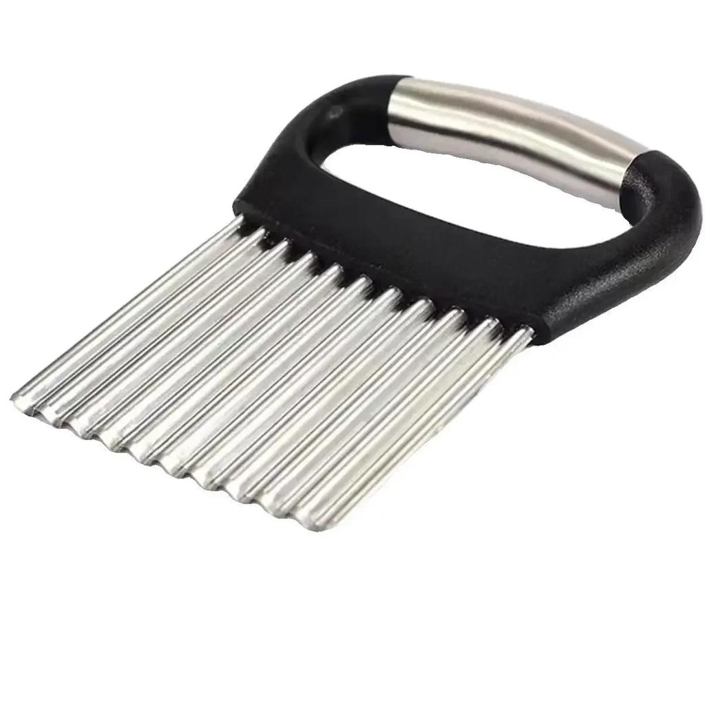 Обновите свою кухню с помощью волнистого ножа-измельчителя для фруктов, овощей, салата, моркови, картофеля и картофеля фри.