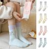 Soft Plush Sleep Socks Bowknot Warm Home Socks Simple Middle Tube Socks  Cold Weather