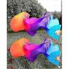 2025 Left + Right Women Belly Dance Fan Veil Long Silk Fan(style 1)