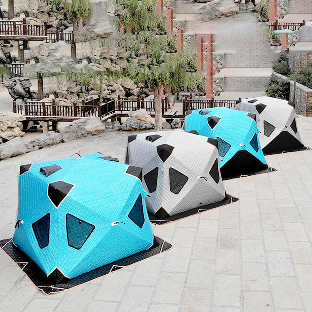 Утолщенная 4-слойная палатка для зимней рыбалки, палатка для зимней рыбалки, палатка для кемпинга в холодную погоду для 3-4 человек