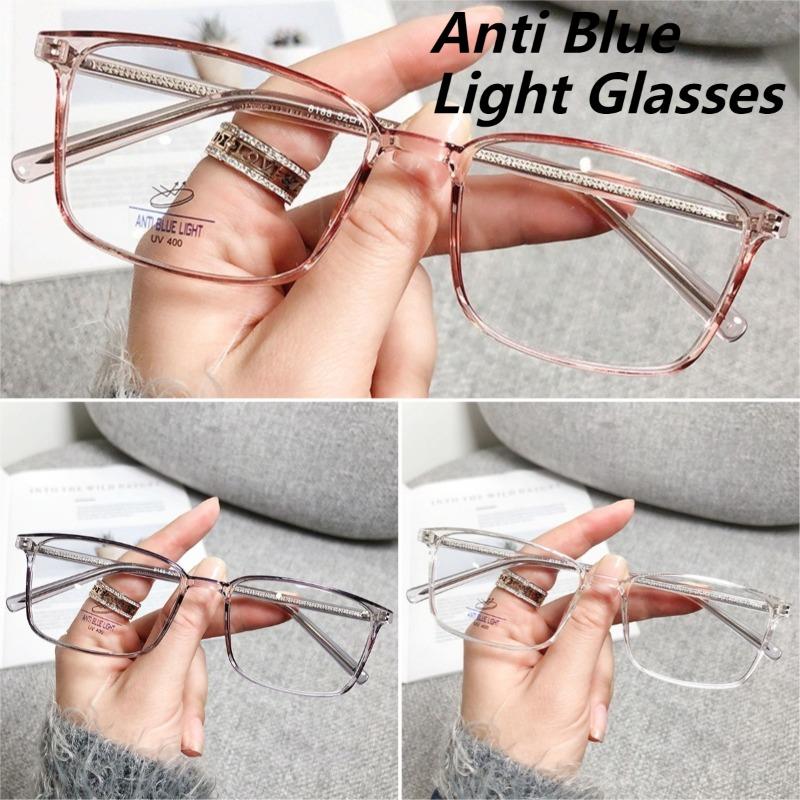 Fashion Square Frame Glasses Anti Blue Light Glasses Men Women Optical Transparent Computer Spectacle Eyeglass Uv400