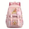 Newjunior High School Male and Female Korean Version Large-capacity Casual Schoolbag Lightweight Large-capacity Primary and Secondary School Students