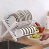 Пластиковая складная сушилка для посуды большой вместимости, держатель для сушки столовой посуды, сушка над раковиной