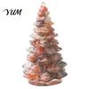 Creative Christmas Gift Resin Tree Figurine, Crystal Desktop Ornament, Sophisticated Room Ornament Miniature Holiday Decoration for Home Office,