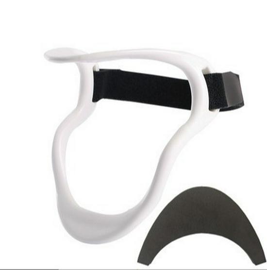 Дышащий белый шейный бандаж: Регулируемая высота, Предотвращение сутулости, Портативная поддержка для складок на шее