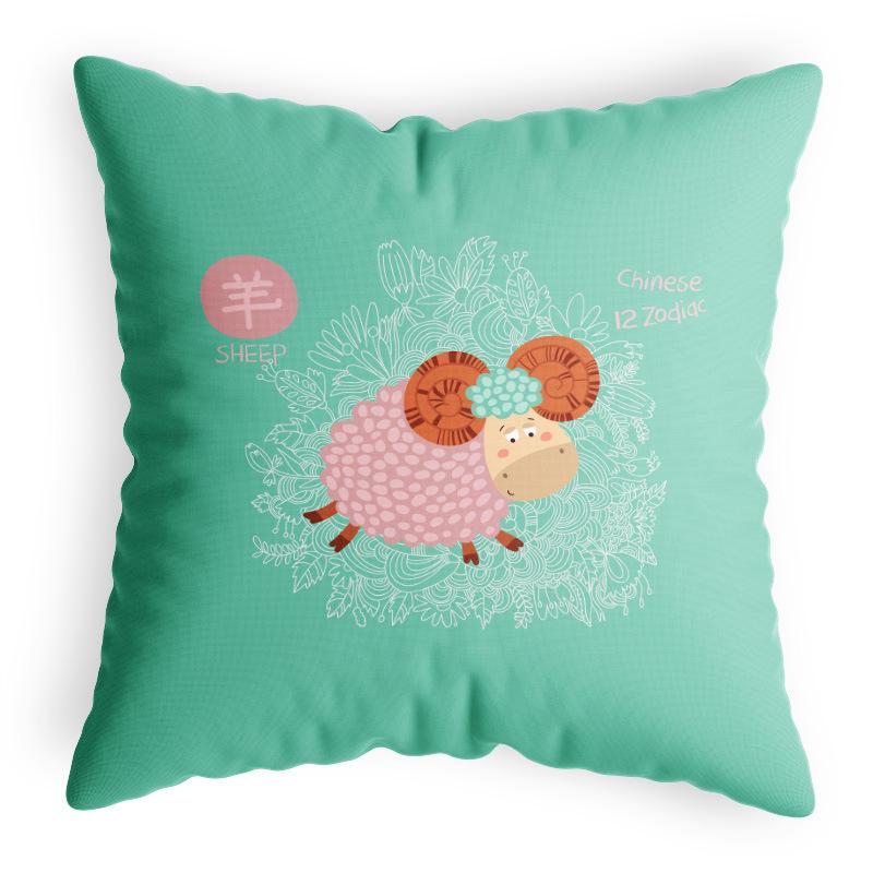 Двенадцать наволочек со знаками зодиака, в китайском стиле, национальный тренд, наволочки, офисные, для классной комнаты, прикроватные, наволочки для автомобиля