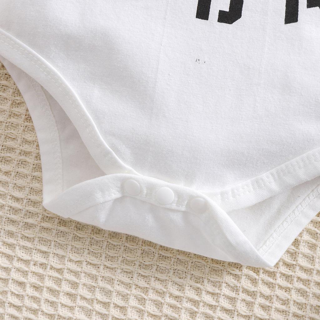 Baby Girl Cute Rugby Letter Long Sleeve Cotton Bodysuit Full Print Trousers With Hairband Outfit Set