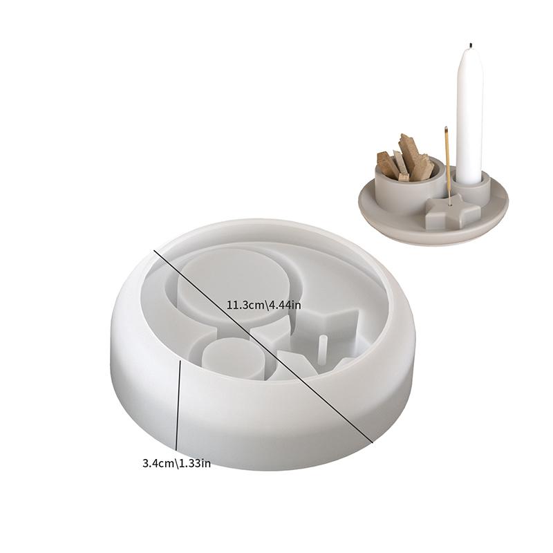 1 шт. Многоразовый подсвечник в виде луны и звезд, Луна и звезды из смолы/гипса, Сделай сам, Подставка для соевого воска/мыла/благовоний