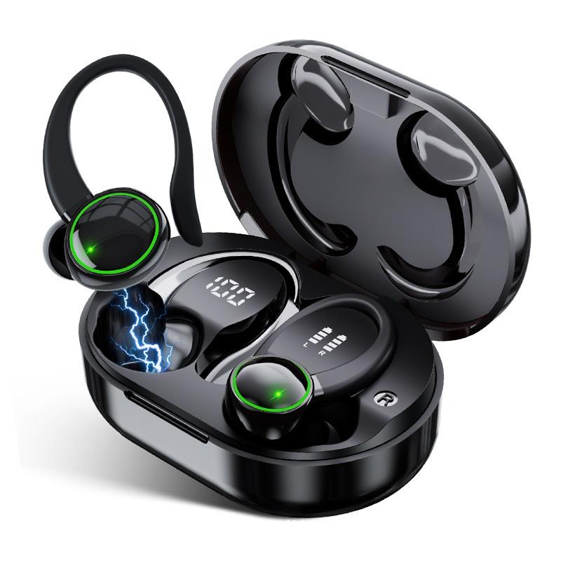 Спортивные Bluetooth 5.3 Наушники для Велосипеда, Дизайн с Заушным Крючком, Шумоподавление ENC, Водонепроницаемые