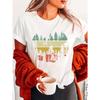 Европейские размеры Повседневная футболка с принтом букв в стиле Natural Vintage Forest Fashion, с коротким рукавом и круглым вырезом, для лета и весны, Женская одежда