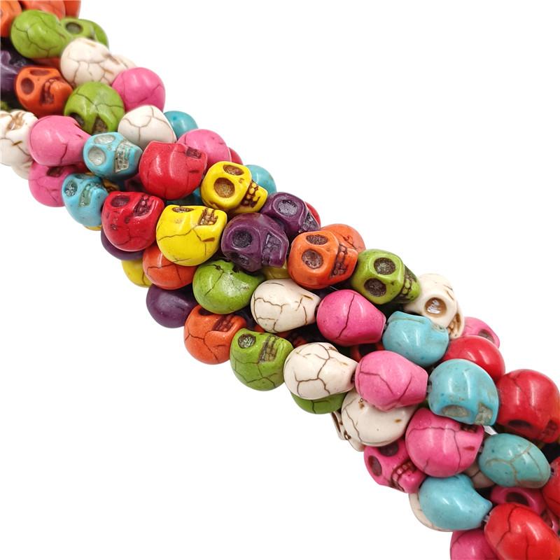 Череп Крест Цветок Плоские Бусины Луна Искусственные Бирюзовые Бусины-Проставки DIY Браслет Ожерелье Аксессуары