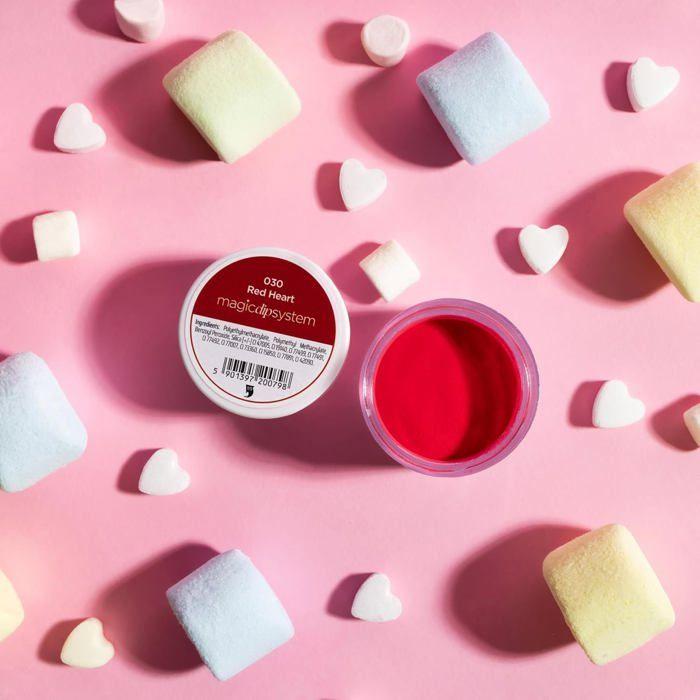Kabos Magic Dip System Dipping Powder Poudre Acrylique Rouge pour Ongles 030 Red Heart 20 g