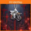 Halloween Skull Themed Riding Motorcycle Pattern Pendant For Decor Holiday