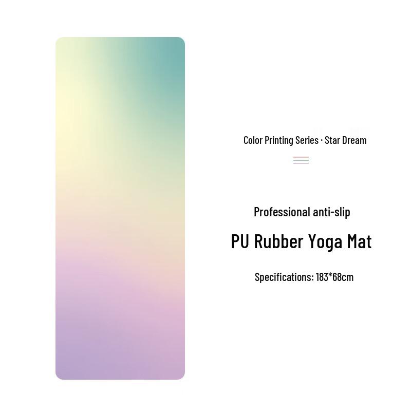 Colorful Printed Natural Rubber Yoga Mat