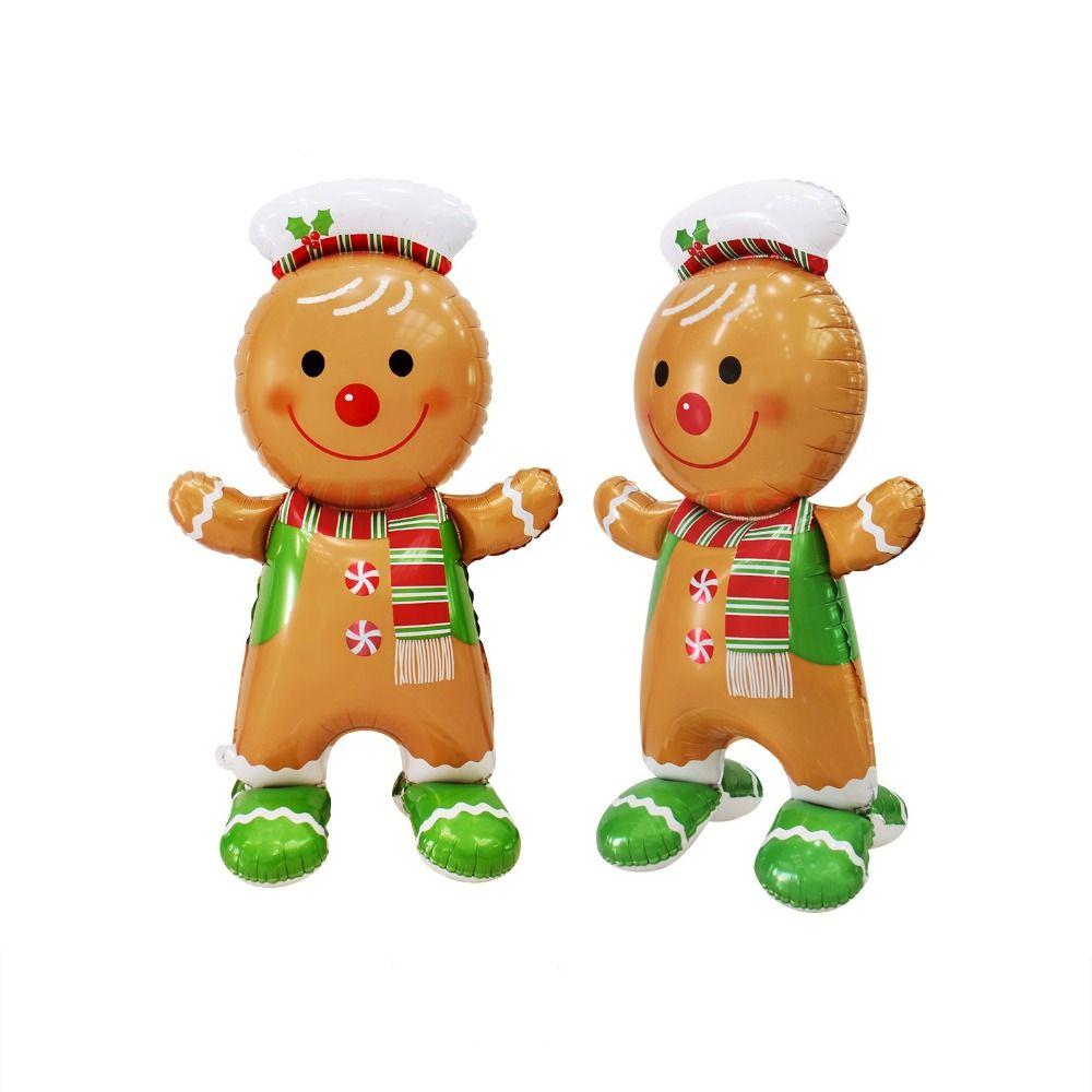 Gingerbread Man 3D Santa Claus Balloons Extra Large Xmas Tree Balloons  Easter Gift